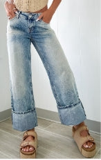 Myosotis High Rise Button Zip Fly Medium Wash Jeans