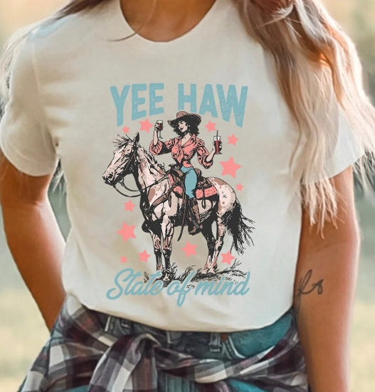 White YEE HAW State of mind