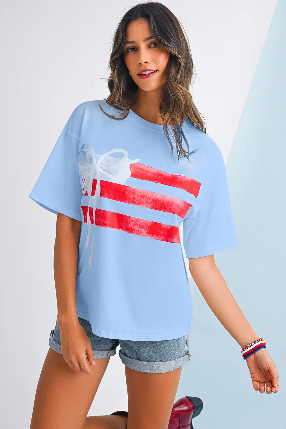 White Flag Bow Graphic Tee