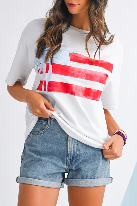 White Flag Bow Graphic Tee