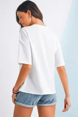 White Flag Bow Graphic Tee